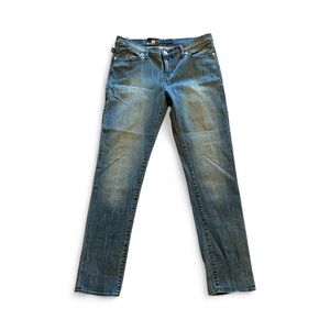 Rock & Republic Berlin Railroad Conductor Striped Faded Jeans 12